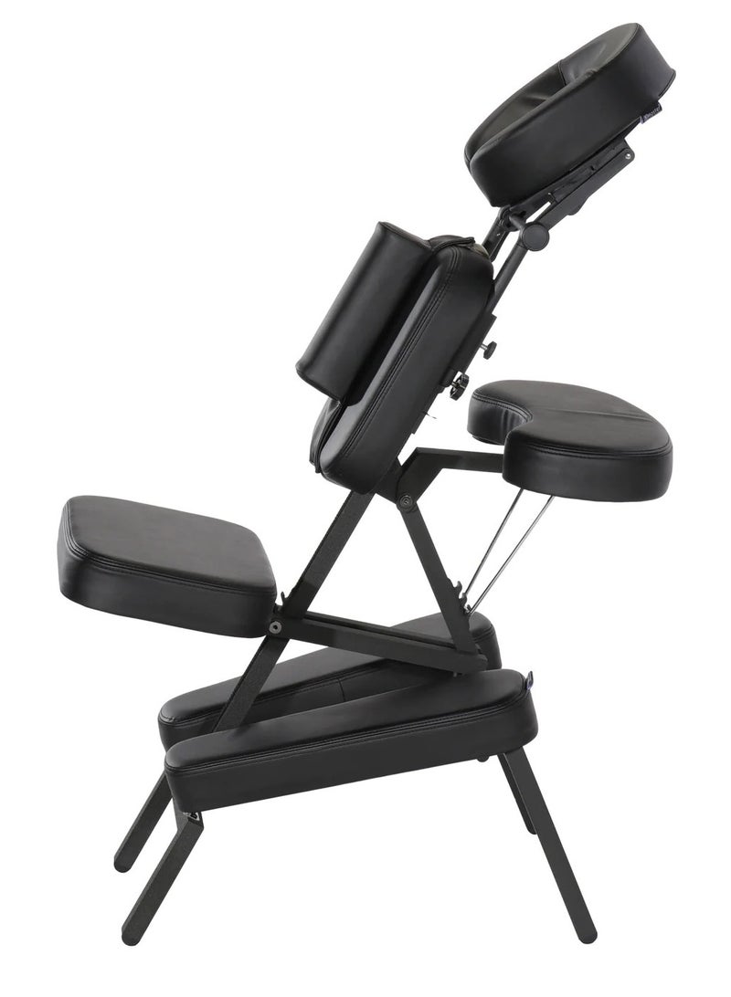 MASTER MASSAGE EQUIPMENT MASTER Massage Apollo Portable Massage Chair Lightweight Aluminum Tattoo Foldable-Sitting Posture Folding Massage Chair-with Larger Cushions and Wheels Bag - Image 2