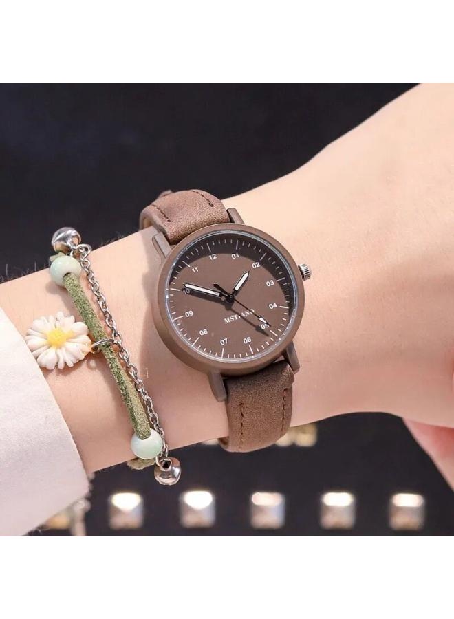 Korean Style Simple Elegant Style Girl's Middle School Girl's Fresh Style Antique Mori Style Lady's Antique Style Watch 
