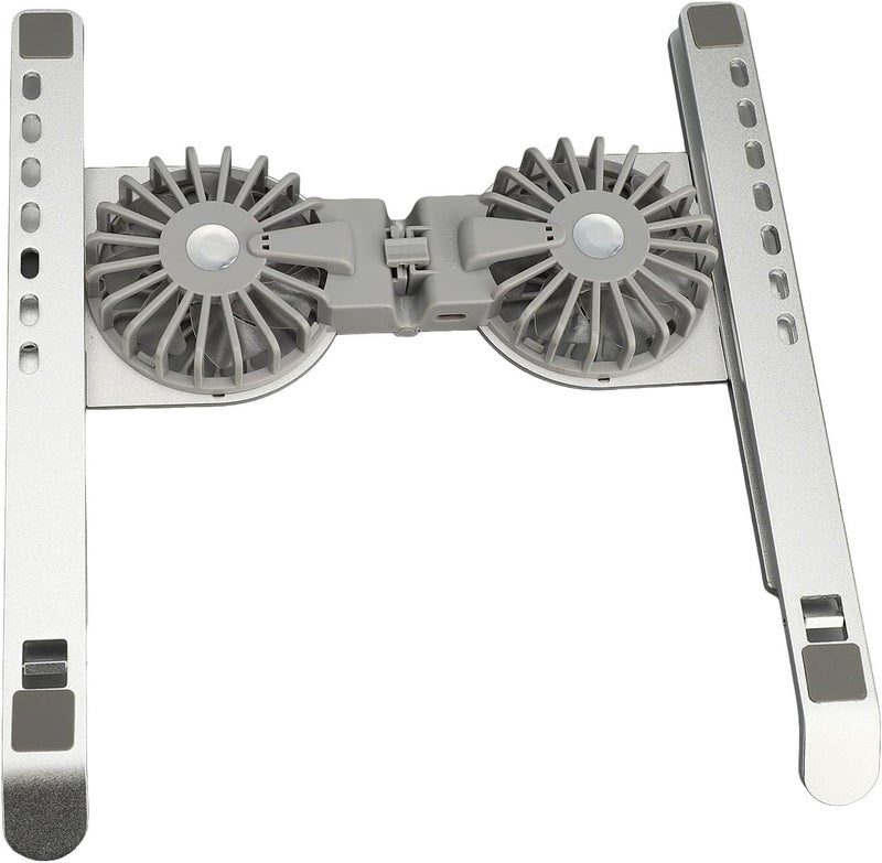 Laptop Stand, Foldable Height Aluminum Alloy Laptop Cooling Stand, Portable Riser with Cooling Fan for All Laptops Office Home Travel - Image 1