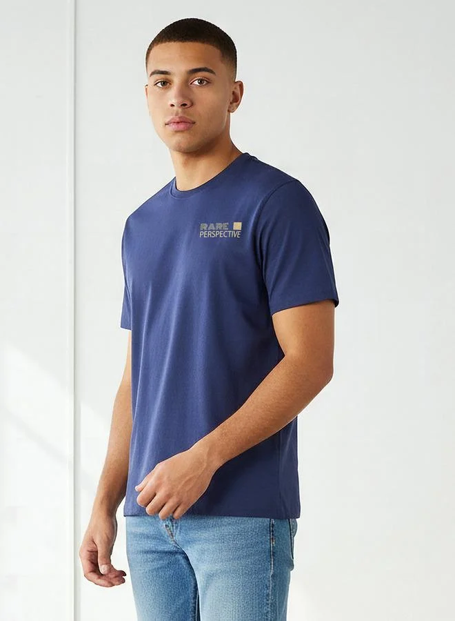 سبلاش فيڤ Men Slim Fit Crew Neck Short Sleeves Printed T-shirt