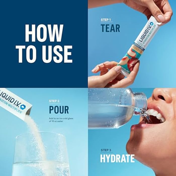Liquid I.V. سائل I.V.® مضاعف الترطيب خالي من السكر - ليمون ليمون | مسحوق مشروب الإلكتروليت | 1 عبوة (14 حصة) - Image 5