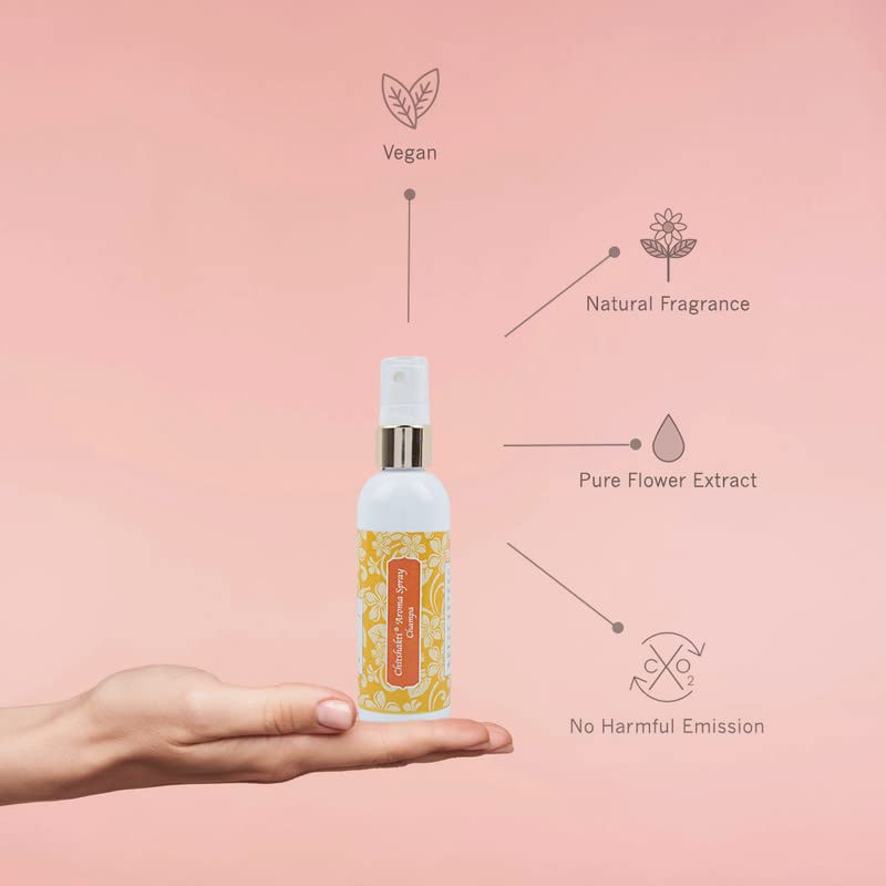 Chitshakti Champa Aroma Spray (100ml) | Champa Scent | Natural Room Freshener Spray | Long-Lasting Room Fragrance | Aromatherapy Spray for Home, Office | Champa Fragrance - Image 4