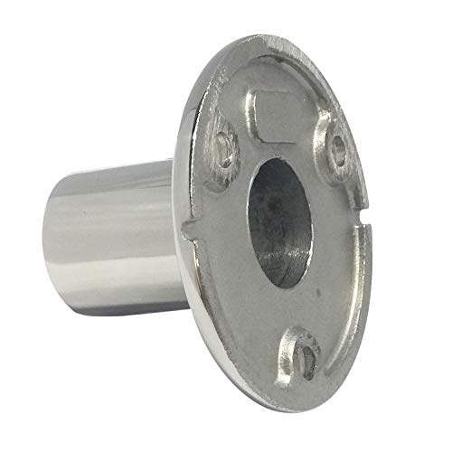 keehui Heavy Duty 316 Stainless Steel Marine Grade Casting Boat Hand Railing Fittings 1'' Round Base 90 Degree Tube Base - Image 4