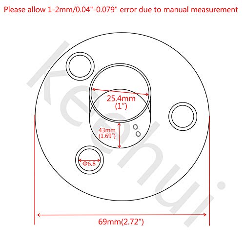 keehui Heavy Duty 316 Stainless Steel Marine Grade Casting Boat Hand Railing Fittings 1'' Round Base 90 Degree Tube Base - Image 2