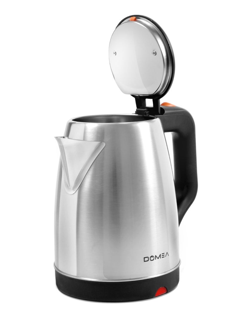 DOMEA Electric Kettle, 1.8 L Stainless Steel, 360° Cordless Electric Jug With Detachable Power Base, Auto Cut-off Function, 1500 W, Silver, 2 Year Warranty  - Image 2