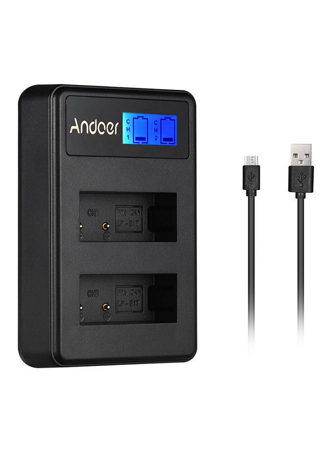 NIBEMINENT Compact Dual Channel Lcd Camera Battery Charger - Image 1