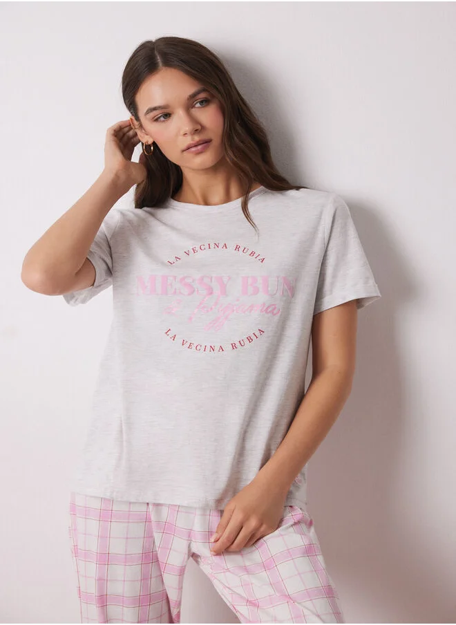 women'secret La Vecina Rubia Short Sleeve Cotton Pajamas