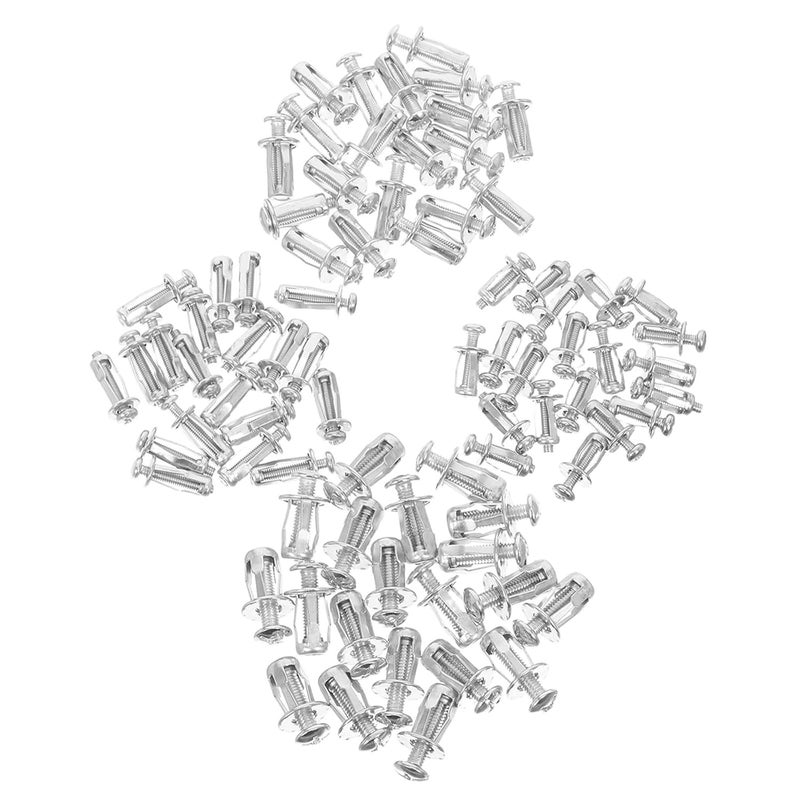 Lurrose 80pcs Petal Nut Expansion Screws M4 M5 M6 Metal Concrete Drywall Anchor Fastener Heavy Duty Expansion Bolts for Wall Mounting and DIY Projects - Image 1