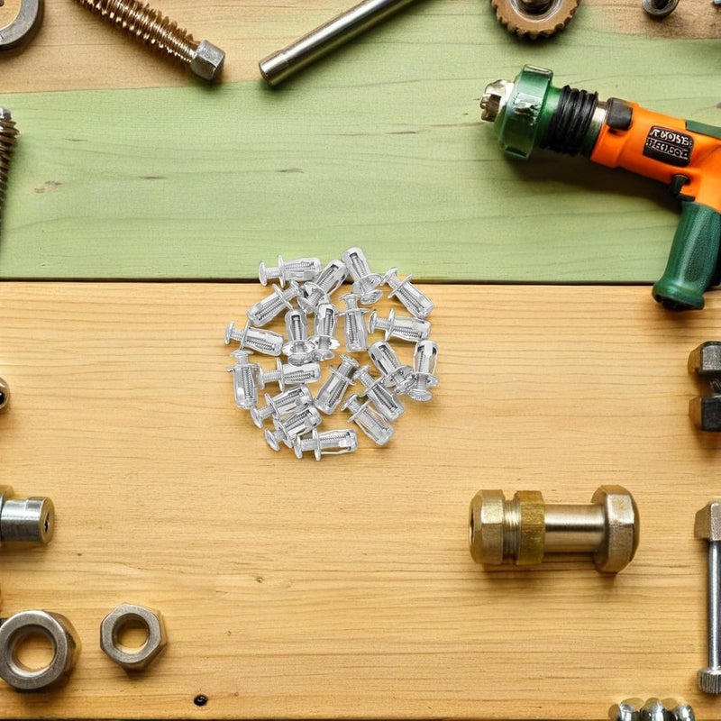 Lurrose 80pcs Petal Nut Expansion Screws M4 M5 M6 Metal Concrete Drywall Anchor Fastener Heavy Duty Expansion Bolts for Wall Mounting and DIY Projects - Image 5