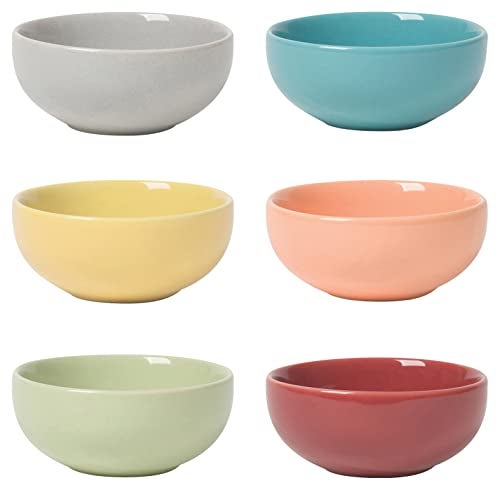 Now Designs Canyon Ceramic Pinch Bowl Set, Soy Sauce Dish, Set of 6, 2 oz - Image 1