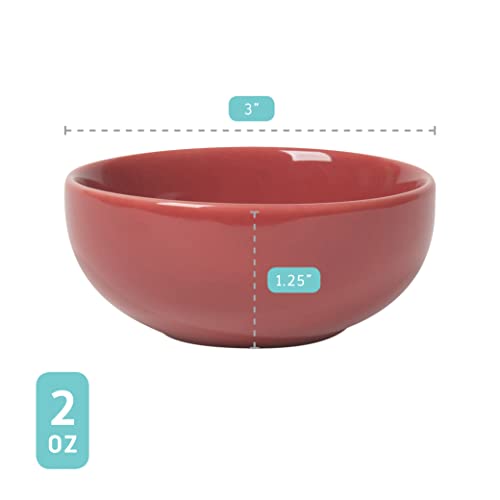 Now Designs Canyon Ceramic Pinch Bowl Set, Soy Sauce Dish, Set of 6, 2 oz - Image 4