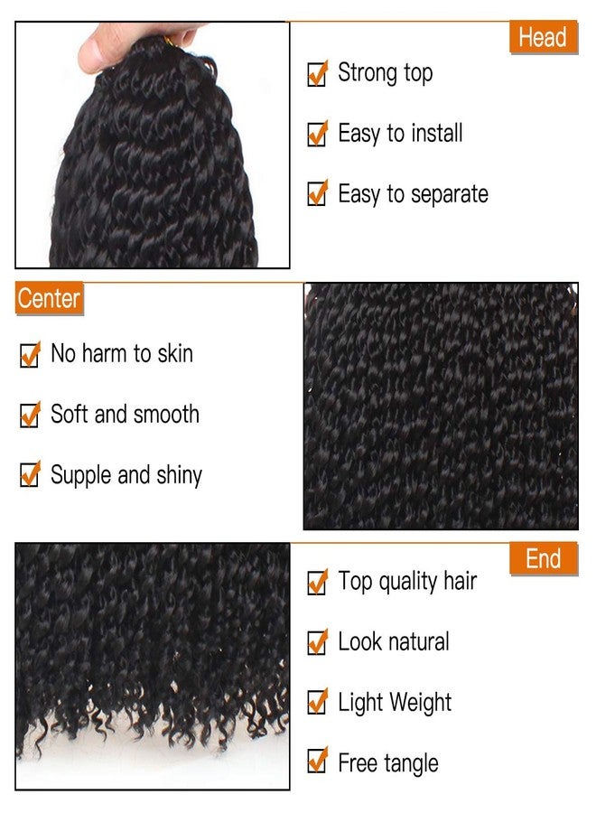 ZRQ Passion Twist Hair Natural Black 7Packs 30 Inch Water Wave Crochet Hair Goddess Bohemian Spring Twist Hair for Butterfly Locs Crochet Hair Synthetic Braiding Hair Extensions #1B - Image 3