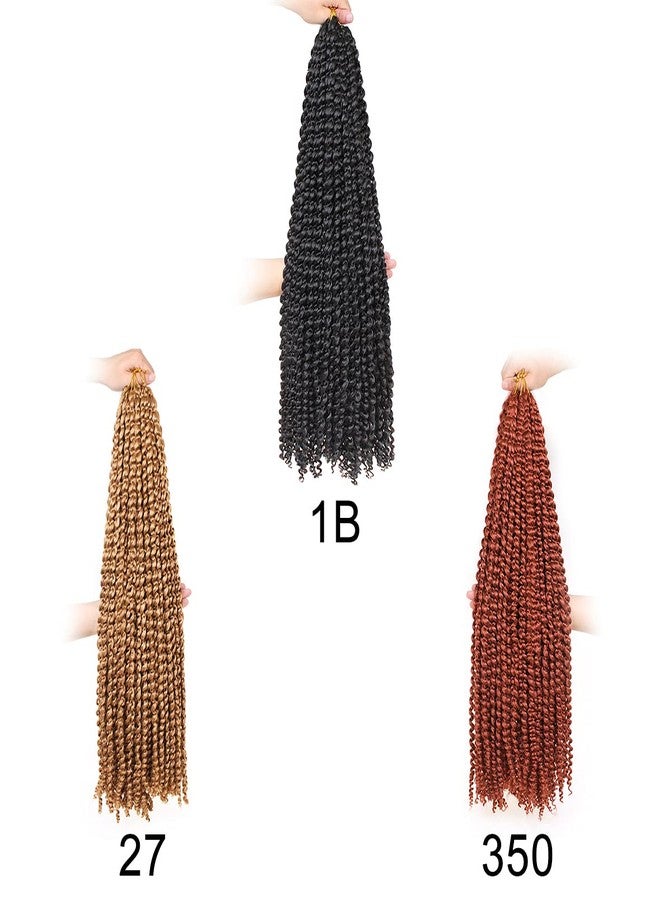ZRQ Passion Twist Hair Natural Black 7Packs 30 Inch Water Wave Crochet Hair Goddess Bohemian Spring Twist Hair for Butterfly Locs Crochet Hair Synthetic Braiding Hair Extensions #1B - Image 5