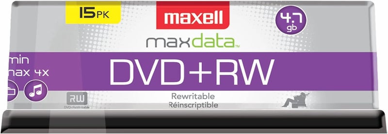 Maxell Dvdrw Rewritable Disc 47 Gb 4x Spindle Silver 15pack - Image 3