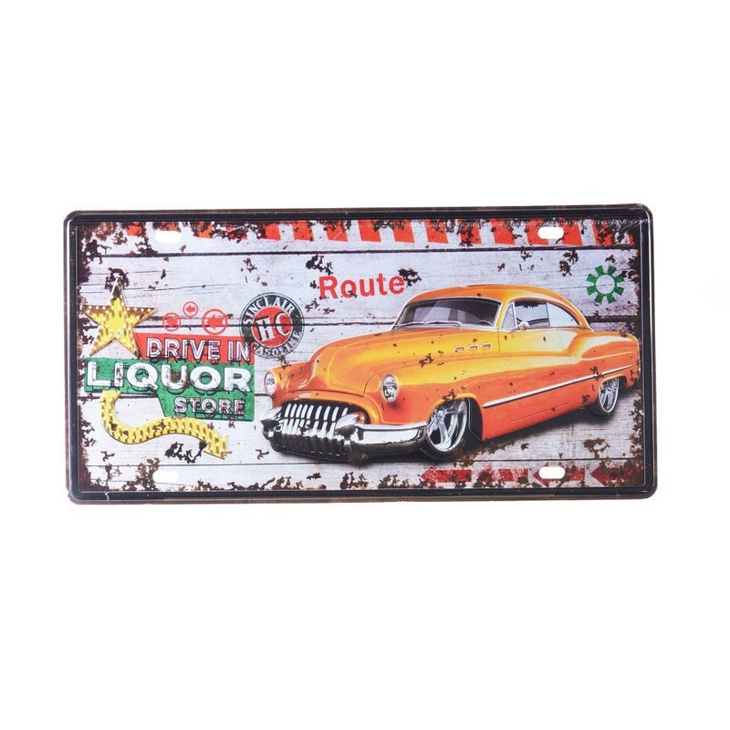 Eazywagon Drive In Liquor Store Multipurpose Metal Signs - License Wall Plate, Decorative Car Tag - Ideal for Cafe, Restaurant, Shop, Home, Hotel, Club, Office, Living Area - Image 1