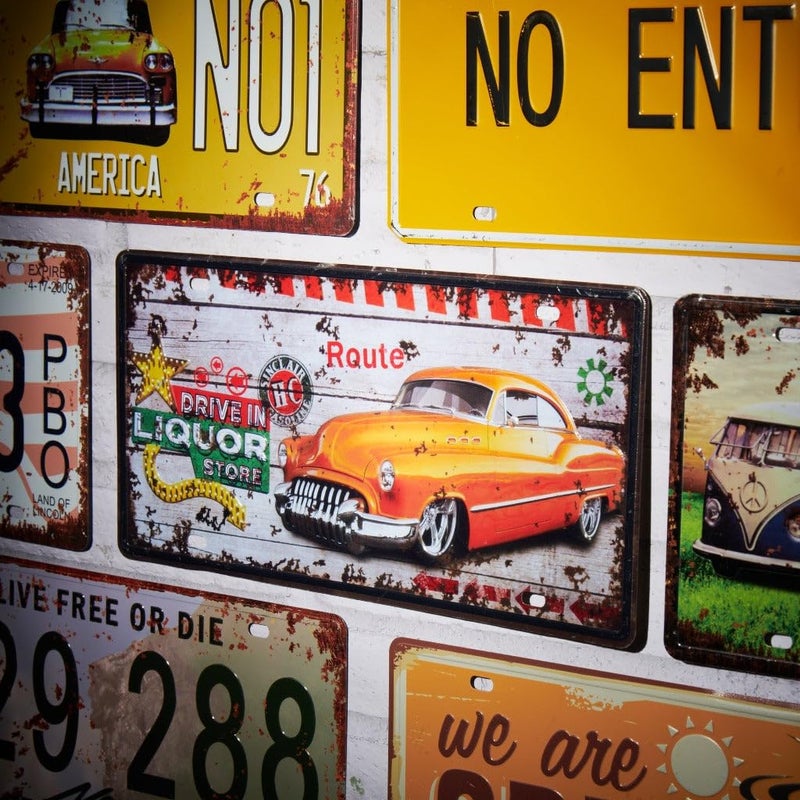 Eazywagon Drive In Liquor Store Multipurpose Metal Signs - License Wall Plate, Decorative Car Tag - Ideal for Cafe, Restaurant, Shop, Home, Hotel, Club, Office, Living Area - Image 2