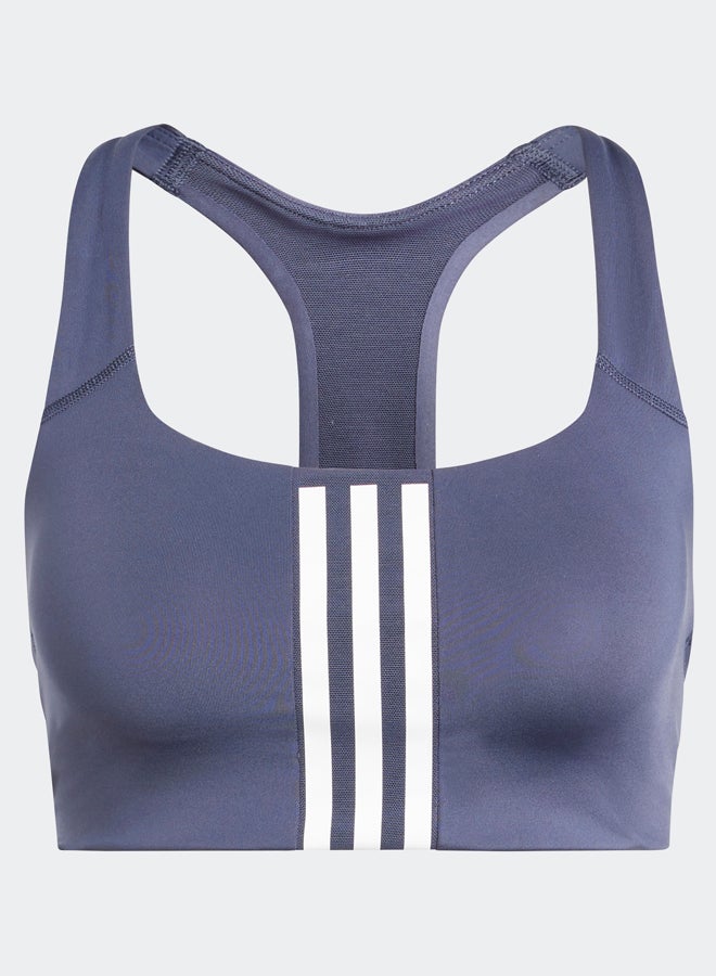 Adidas Powerimpact Training Medium-Support 3-Stripes Bra  - Image 1