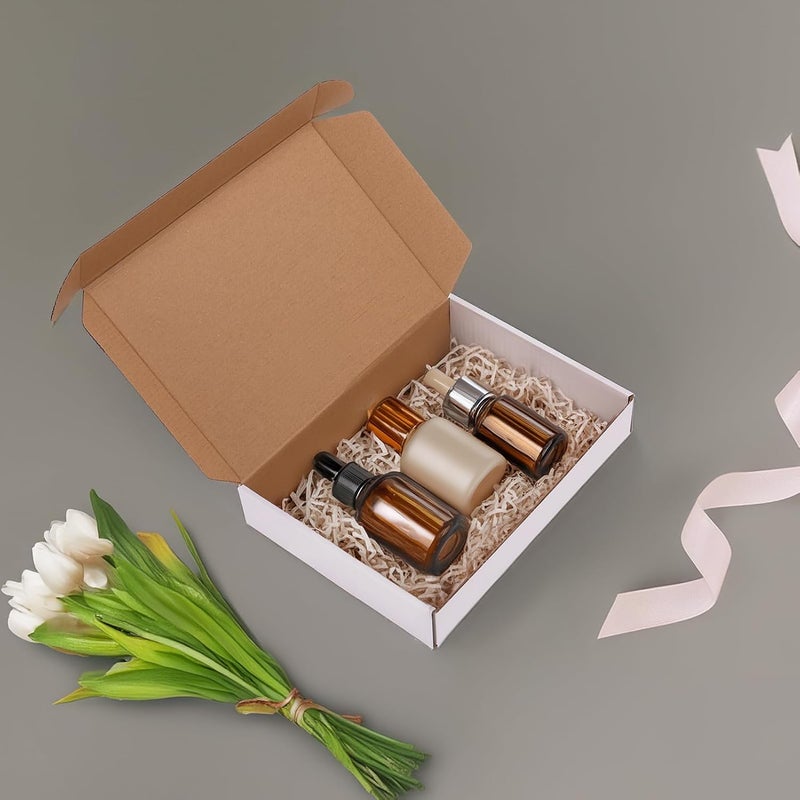 RLAVBL 11x8x2 Shipping Boxes Set of 30, White Corrugated Cardboard Mailer Box for Packing Mailing Small Business - Image 4