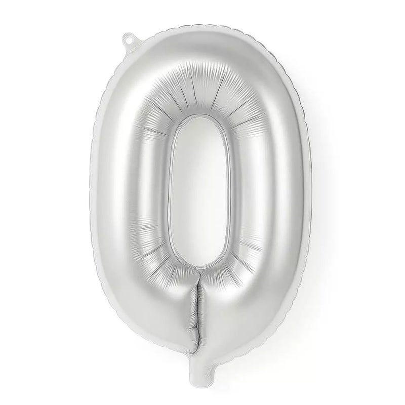Number 0 Hanging Foil Balloon For All Types Of Party Decorations 32inch- Silver