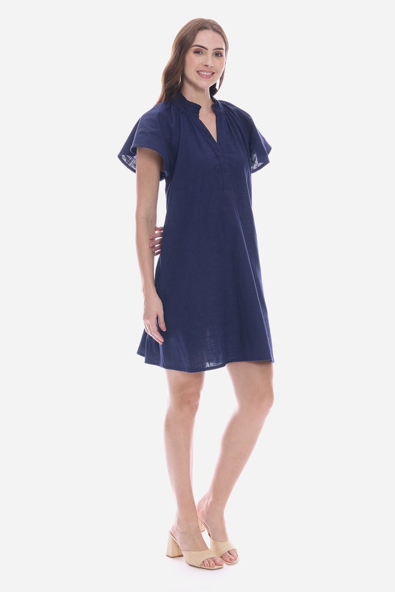 Virgio Solid Cotton Butterfly Sleeve Mini for Women - Image 4