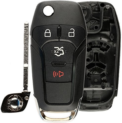 KeylessOption Keyless Entry Remote Flip Key Fob Shell Case Button Pad Cover For Ford Fusion N5F-A08TAA - Image 3
