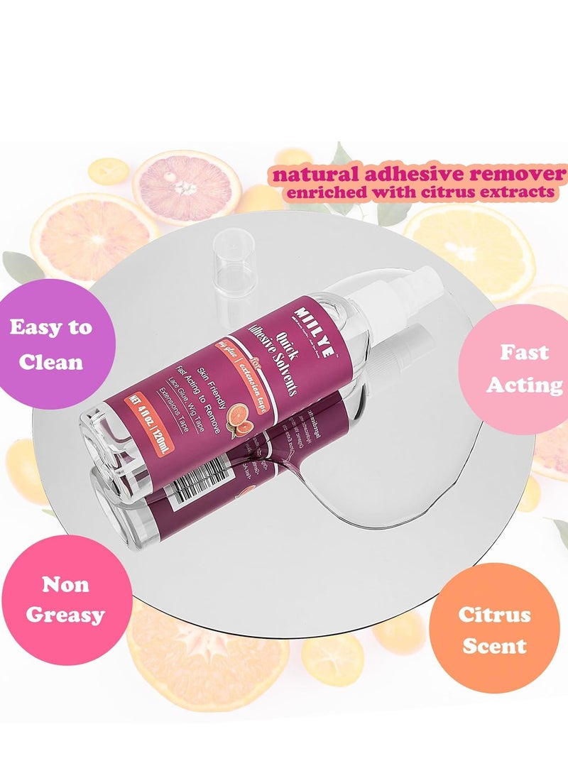 MIILYE MIILYE Lace Glue Remover/Tape in Extension Remover Spray 4OZ/120ml, Tape in Remover Wig Glue Remover Fast Removes Double Sided Hair Extensions Tape Adhesive| Gentle on Skin| No Greasy| Easy to Clean  - Image 4