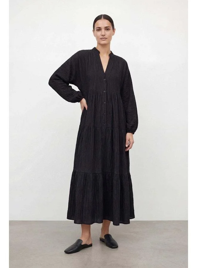Soul Women's V-Neck Tiered Dress – 32461ELB - BLACK.