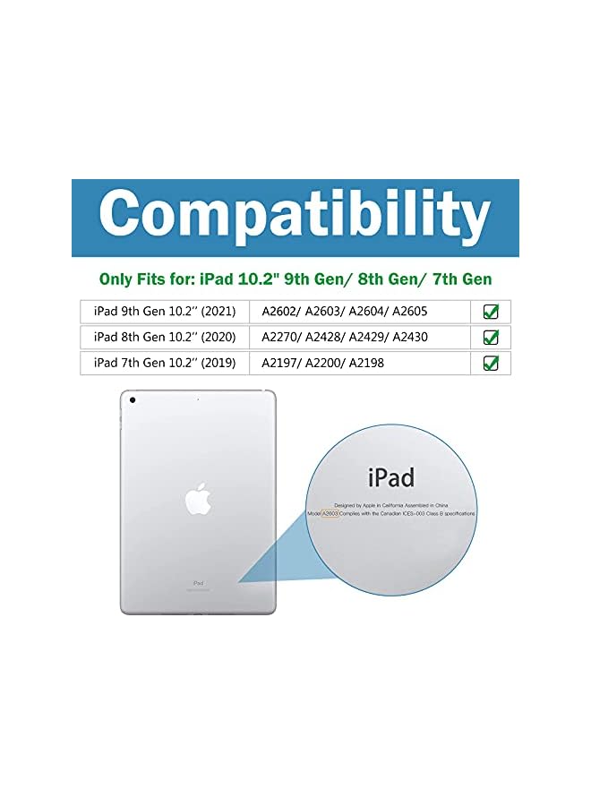 Procases Ipad 10.2 Case 2021 9Th Gen/ 2020 8Th Gen/ 2019 7Th Gen Case With Tempered Glass Screen Protector, Slim Stand Hard Shell Protective Smart Cover For 10.2” Ipad 9Th/8Th/7Th Generation -Wine - Image 2