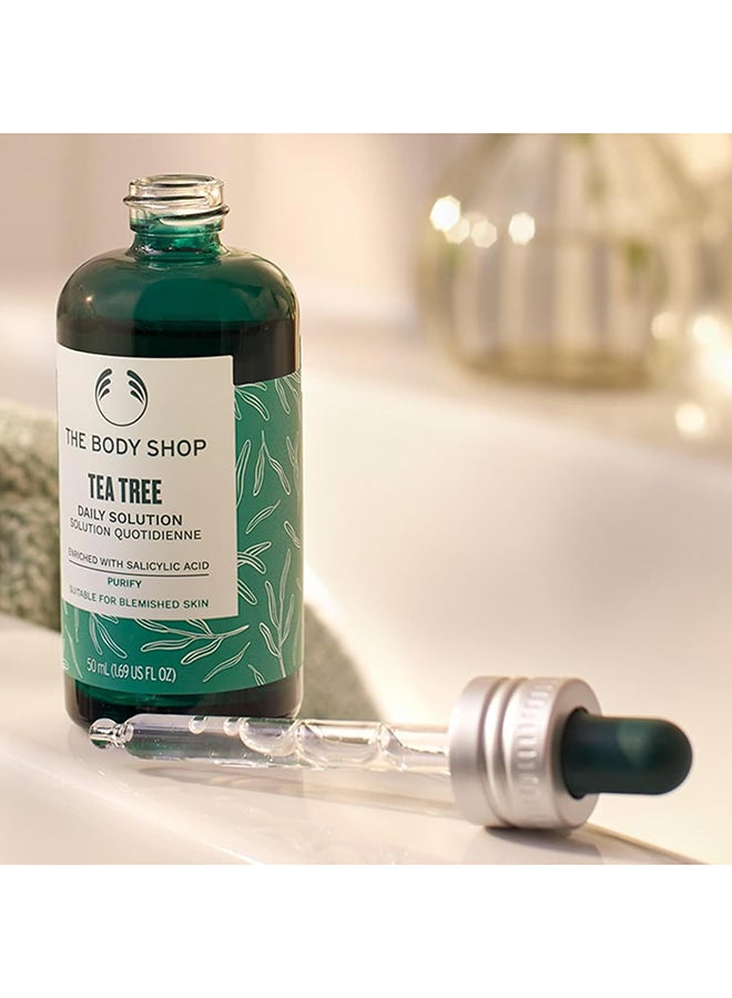 THE BODY SHOP Tea Tree Daily Serum with Salicylic Acid – Lightweight Face Serum for Oily & Blemish-Prone Skin | Purifies, Smooths Rough Texture, Reduces Blemishes | Non-Sticky, Dermatologically Tested, 50ml - Image 4