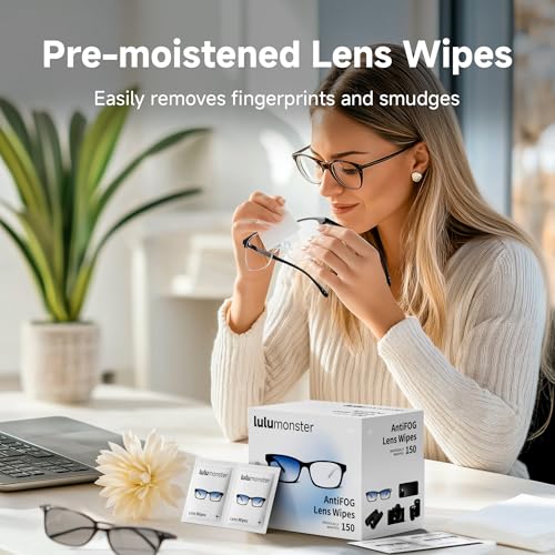 LULUMONSTER Anti Fog Lens Wipes for Eyeglasses Lulumonster, [150 Pre-Moistened Individually Wrapped Wipes] [Non-Scratching & Non-Streaking] Cleaner Wipes for Glasses, Sunglass, Phone Screen Camera Lens, Goggles - Image 2