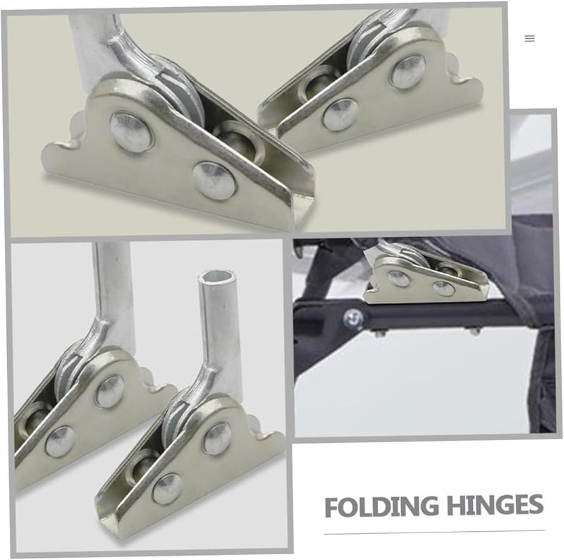 4PCS Adjustable Folding Hinges For Furniture Sofa Beach Chair Locking Brackets Easy Storage - Image 3