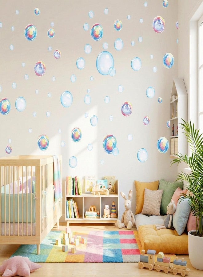 Shimmeroo 2 Sheets Bubble Stickers, Colorful Bubble Cutouts for Wall Decoration, Underwater & Mermaid Theme Party Supplies Ocean Bathroom Decor Self-Adhesive Bubbles for Birthday Parties - Image 5