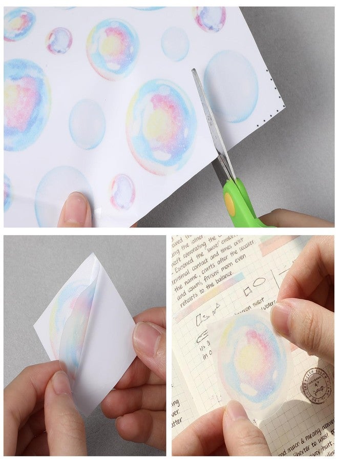 Shimmeroo 2 Sheets Bubble Stickers, Colorful Bubble Cutouts for Wall Decoration, Underwater & Mermaid Theme Party Supplies Ocean Bathroom Decor Self-Adhesive Bubbles for Birthday Parties - Image 3