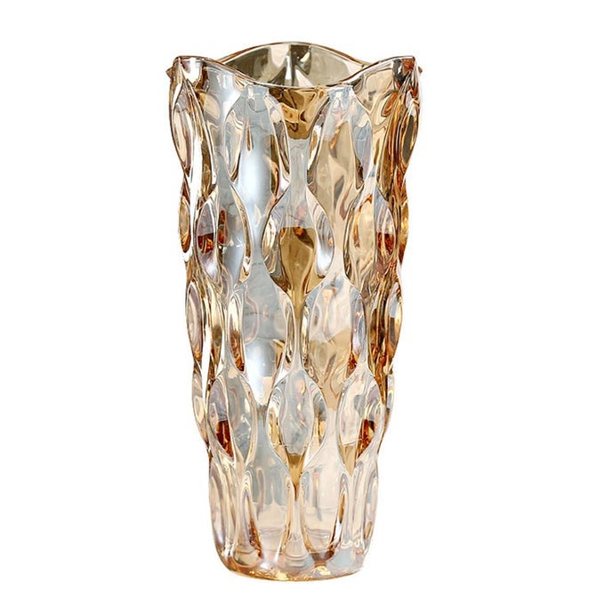 95 HIGH THICKENED AMBER GLASS FLOWER VASE FOR HOME DECOR DINING WEDDING TABLE OFFICE HOLIDAY PARTY CENTERPIECE DECORATION