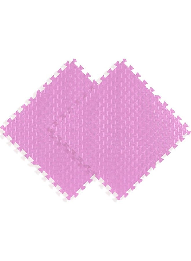 JCB CHIC حصير إسفنج EVA 2 قطعة 60 سم × 60 سم × 2.5 سم سجادة لعب أطفال إسفنجية ناعمة للتمرين المنزلي للأطفال، سجادة تمرين الزحف للأطفال، بلاط أرضيات المرآب للتمرين في الهواء الطلق في الأماكن المغلقة واللياقة البدنية (وردي) - Image 1