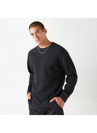 Iconic Textured Sweatshirt with Long Sleeves - pzsku/ZE0A4D79F2FD56FC9F606Z/45/_/1728454086/dd69aa73-9ac3-49ee-83c4-5c1b3b48e7e4
