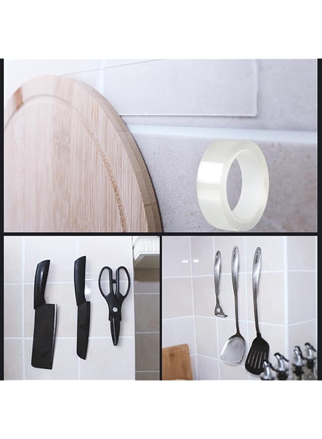 erorex 2 Rolls Multipurpose Washable Double Sided Adhesive Tape Nano Tape Traceless Heavy Duty Mounting Tape For Carpet Fix Home Office Wall Decor Diy Crafts Car Glass Decor 2 Rolls Total 32.8Ft - Image 4