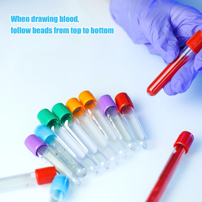 PEUTIER Order of Blood Draw Beads with Reference Card, Order of Blood Draw Vertical Badge Card Badge Reel Accessories Phlebotomy Essentials for Work or School RN Nurse Student Practitioner Grad Gift - Image 3