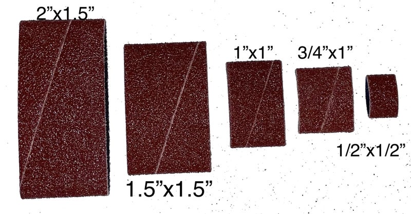 Bridge Cutters 50 Pack 80 Grit Replacement Sanding Sleeves for Rubber Drum kit 1/2" 3/4" 1" 1-1/2" 2" Inch Aluminum Oxide Woodworking Drill Rotary Sander-Drum 1/4" Drive spindel Abrasive - Image 3