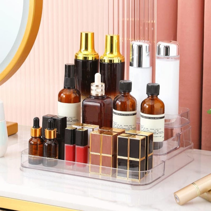 Clear Riser Display Tiered Display Shelf 3-tier Perfume Stand Mini Makeup Cosmetic Bottle Organizer Container for Lipsticks Nail Polish Bottles - Image 5