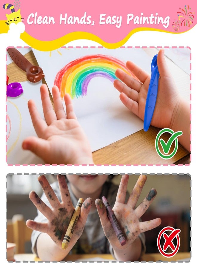 KERIFI Triangle Jumbo Crayons for Toddlers 1-3, Mess Free Washable Toddler First Crayons for Kids Ages 1-3 2-4 4-8, Unbreakable Non-Toxic, Back to School Gifts for Coloring Book (12 Colors) - Image 5