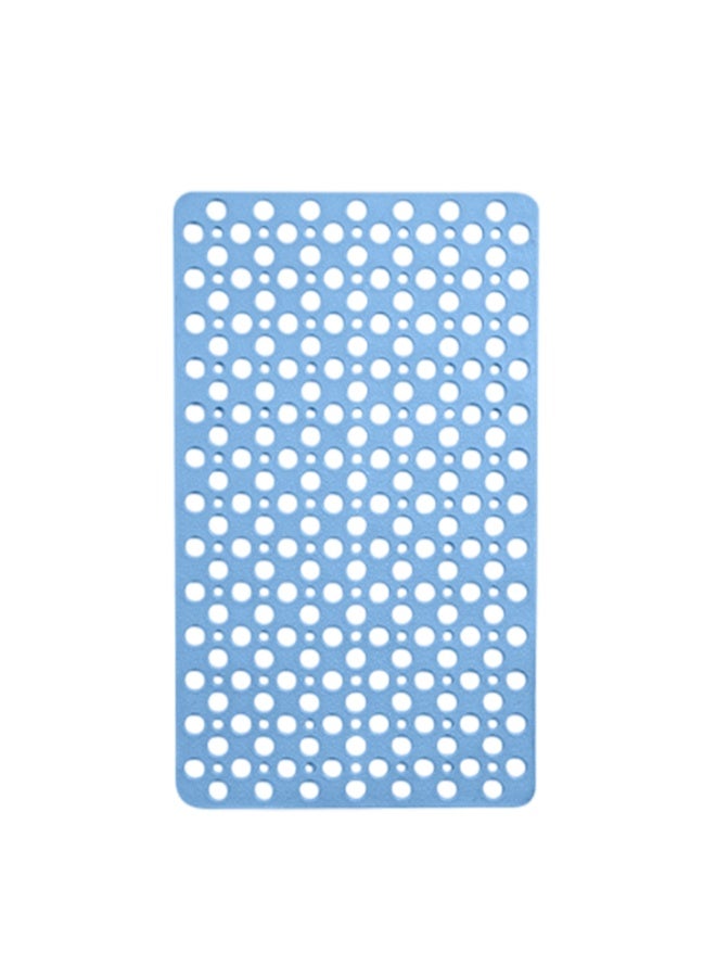 Non Slip Bath Mat Anti Mould Shower Mats TPE Bathroom Bathtub Mat Floor Shower Mats Anti Slip Antibacterial with Suction Cups & Drainage hole Perfect for Everyone Safety Blue 16.9" x 29.5"/43 x 75cm - Image 1