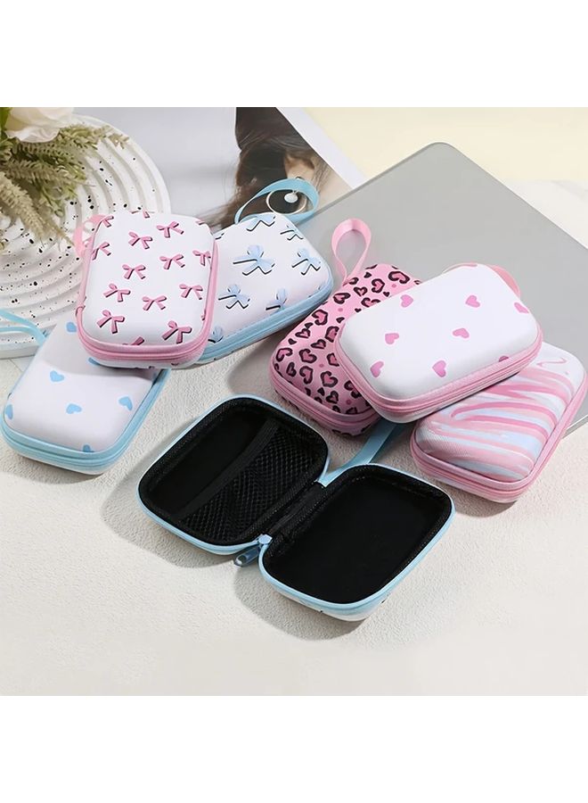 Hard Shell Zipper Organizer Case With Large And Small Bows For Cables Chargers Keys - Image 4