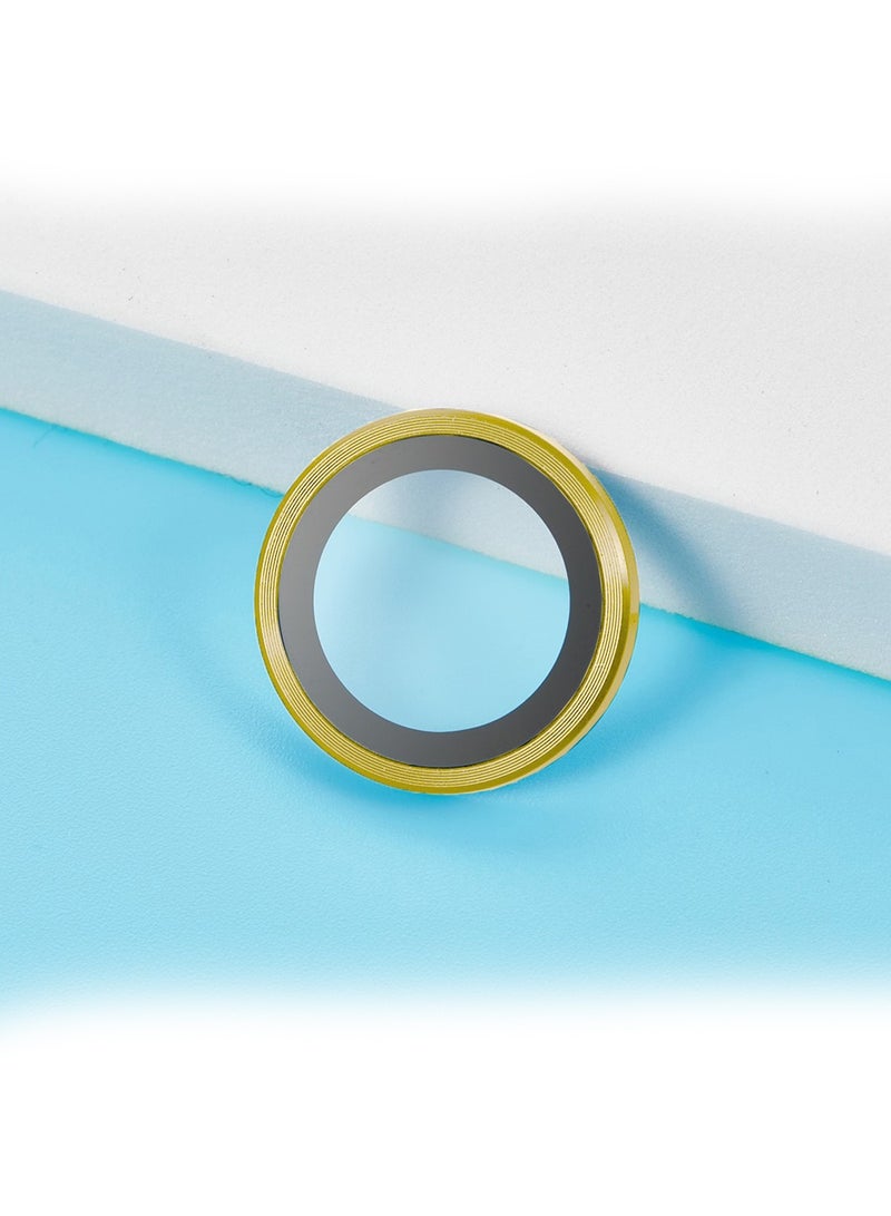 Wtech Apple iPhone Air 5G 2025 Premium Alloy Ring Camera Lens Tempered Glass Protector Shield (MLGICR) - Clear/Light Gold - Image 2