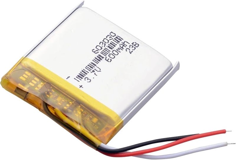 603030 3W 3.7V 600mAh Lithium Polymer Battery - Image 1