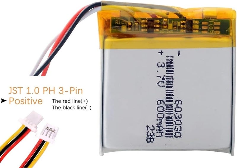 603030 3W 3.7V 600mAh Lithium Polymer Battery - Image 4