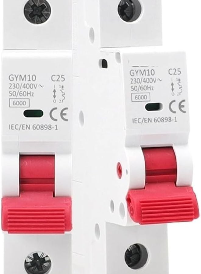 GYM10 قاطع دارة أحادي الطور 25 أمبير قطب واحد منحنى C 220 فولت 400 فولت 6 كيلو أمبير معتمد CE - Image 2