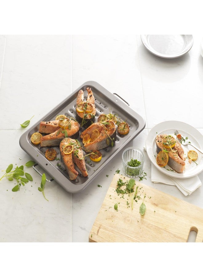 صينية شواء غير لاصقة من الفولاذ المقاوم للصدأ من جودكوك، مقاس 11.5 بوصة × 14.25 بوصة، لون رمادي - Image 5