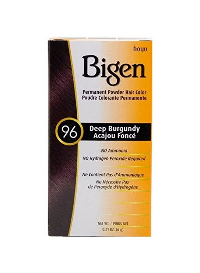 Bigen Permanent Powder Hair Color 96 Deep Burgundy 1 Ea 0.21 Oz - Image 1