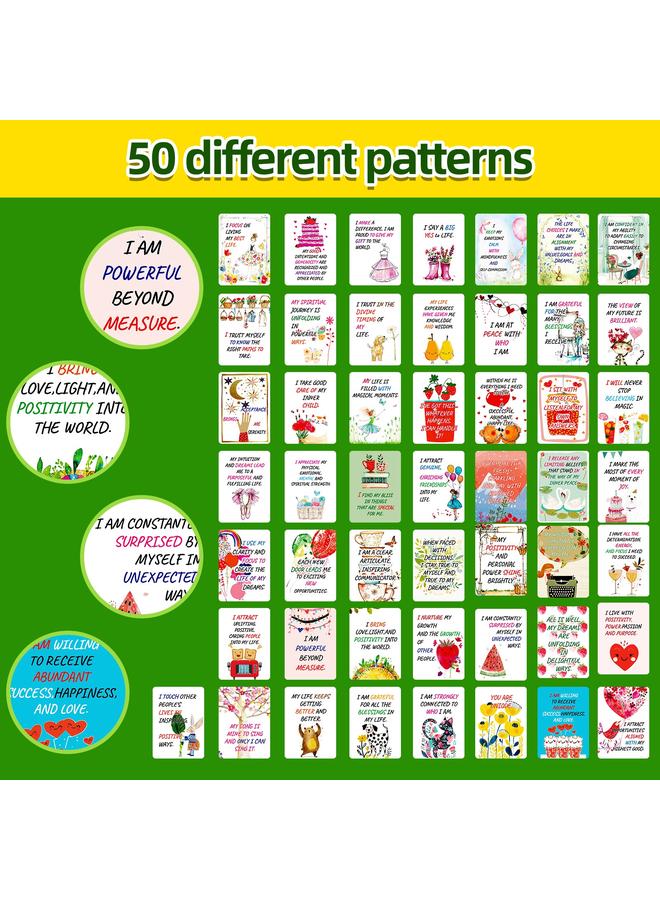 Bluejw Selling New 50 Cartoon Positive Energy Incentive Text Postcards Selling High-end Simple Exciting - Image 3